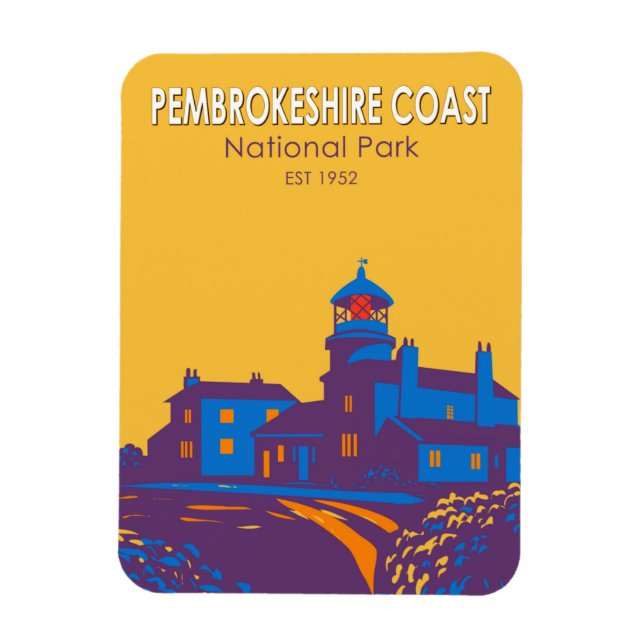 Imán Faro del Parque Nacional de la Costa de Pembrokesh (Vertical)