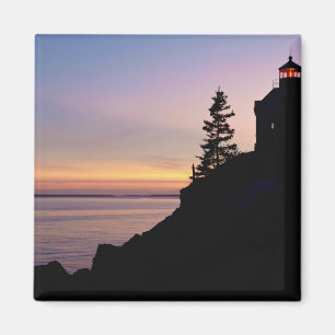 Imán Faro del puerto de Bass en la isla del desierto de