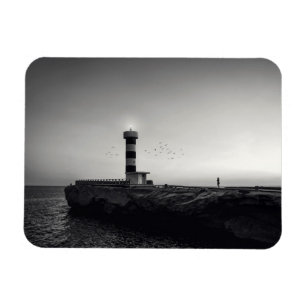 Imán Faro en la puesta del sol