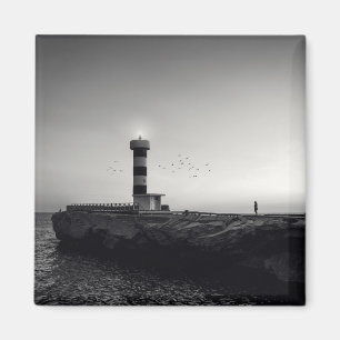 Imán Faro en la puesta del sol