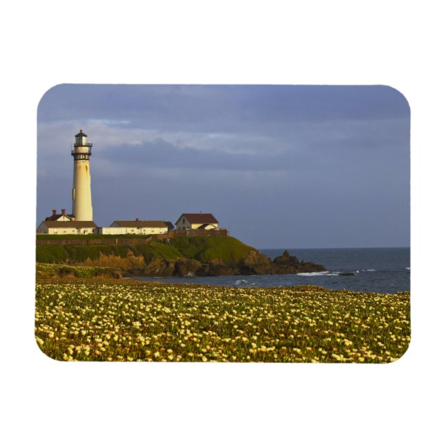 Imán Faro en Pigeon Point State Beach en San (Horizontal)
