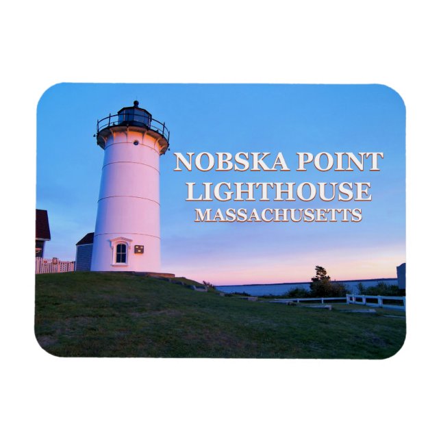Imán Faro Nobska Point Massachusetts Photo Magnet (Horizontal)