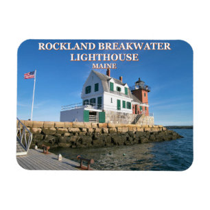 Imán Faro Rockland Breakwater Lighthouse, Magnet Maine 