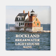 Faro Rockland Breakwater Lighthouse, Maine Magnet