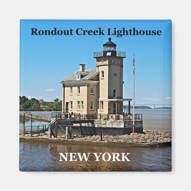 Imán Faro Rondout Creek Lighthouse, New York Magnet (Frente)
