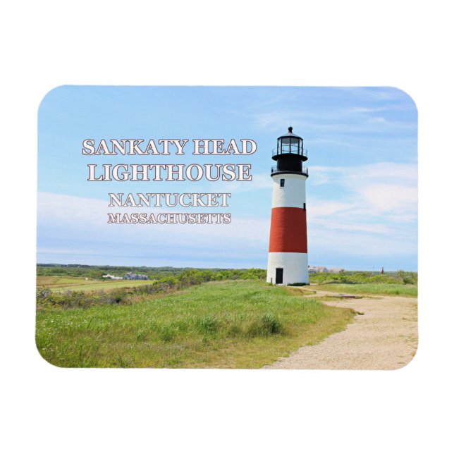 Imán Faro Sankaty Head, Nantucket MAMÁES Flex Magnet (Horizontal)