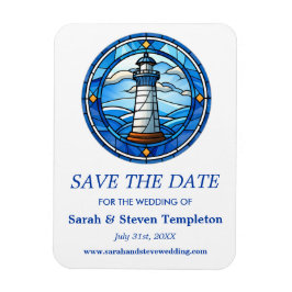 Imán Faro Vela Boda Náutica Ahorra La Fecha