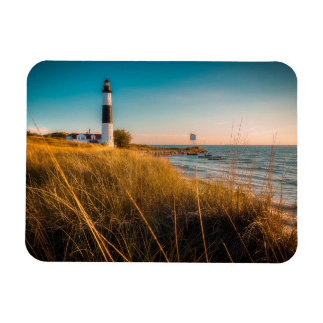Imán Faros | Big Sable Lighthouse Ludington, MI (Horizontal)