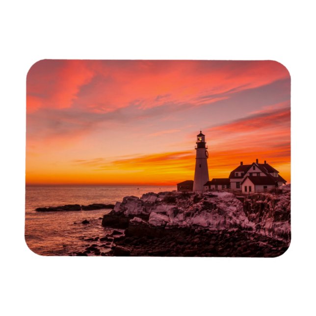 Imán Faros | Cabeza Portland Cape Elizabeth Maine (Horizontal)