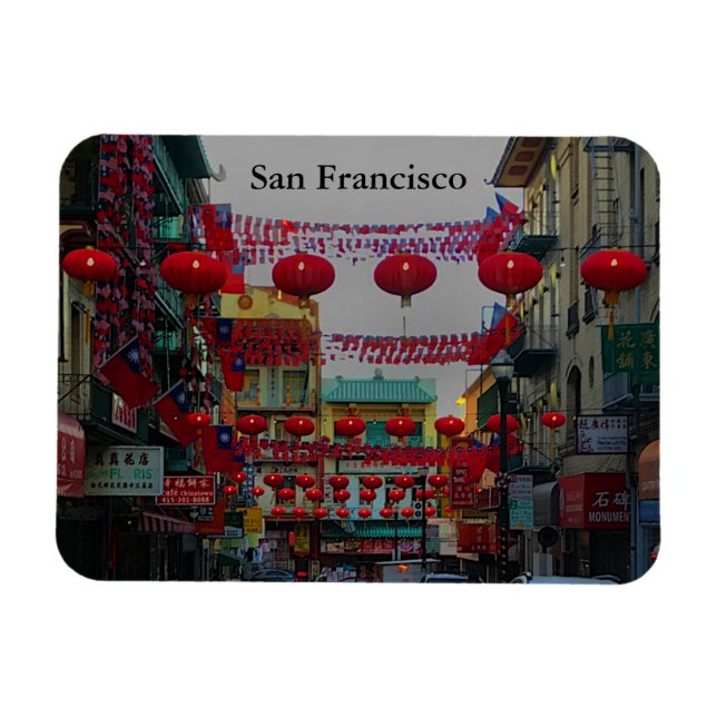 Imán Faros Chinatown de San Francisco #4 Magnet (Horizontal)