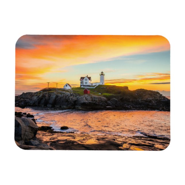 Imán Faros | Nubble Lighthouse Maine (Horizontal)