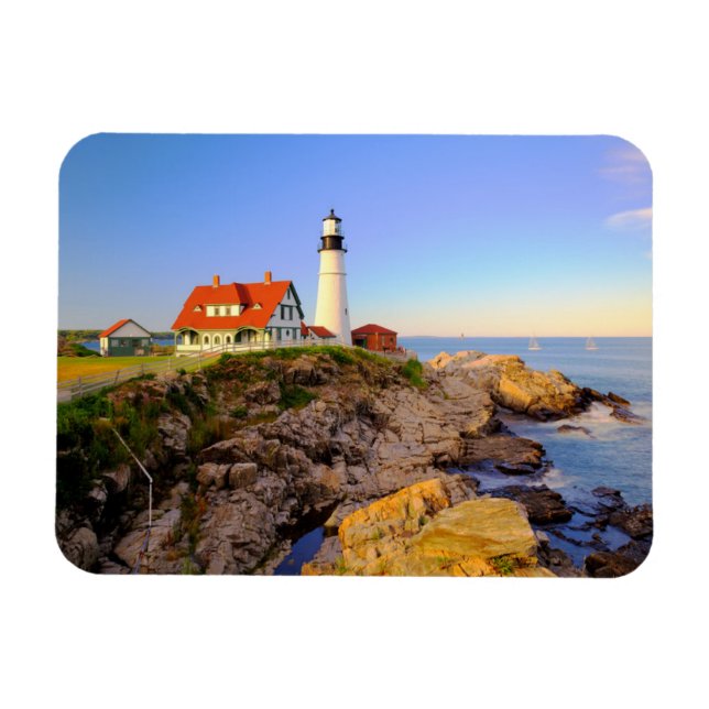 Imán Faros | Rockport Lighthouse Maine (Horizontal)