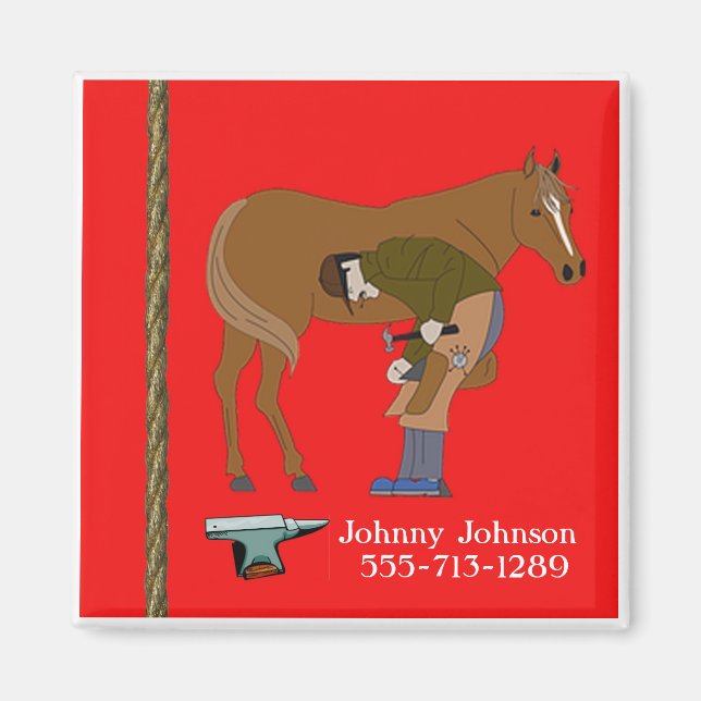 Imán Farrier de caballos del Oeste (Frente)