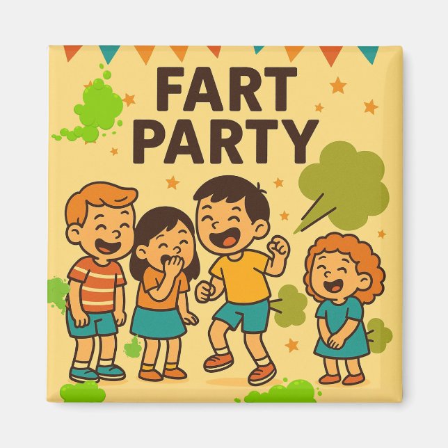 Imán Fart Fiesta Funny Personalizado (Frente)