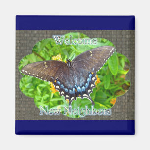 Imán Fase Oscura Tiger Swallowtail Butterfly Cumpleaños