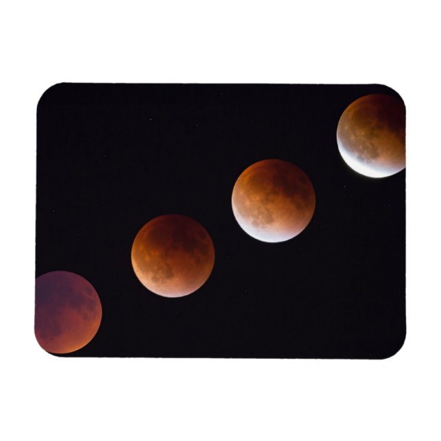 Imán Fases de Eclipse Lunar Total | Seattle (Horizontal)