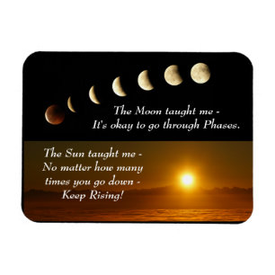 Imán Fases lunares Sun sube la cita Inspiradora