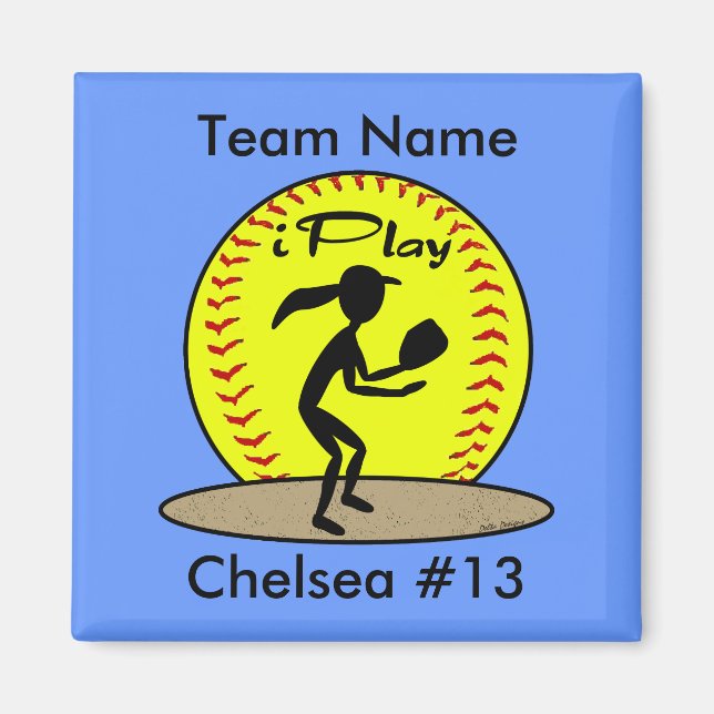Imán Fastpitch Softball Magnet (Frente)