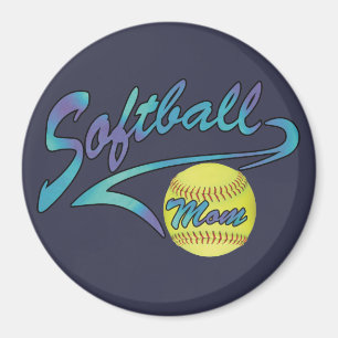 Imán Fastpitch Softball Mom Athletic Tail
