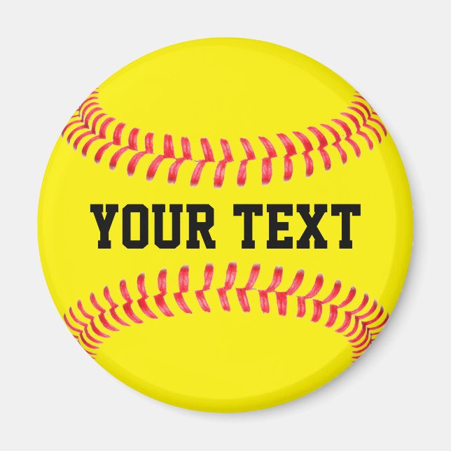 Imán Fastpitch Softball Player Personalizado Nombre de  (Frente)