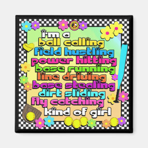 Imán Fastpitch Softball Players Magnet