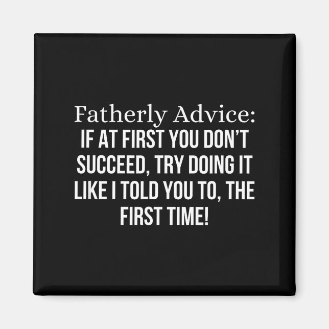 Imán Fatherly Advice_ If At First, You Don't Succeed, F (Frente)