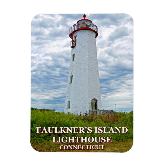 Imán Faulkners Island Lighthouse, Connecticut (Vertical)