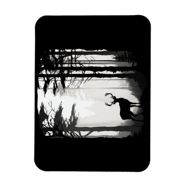 Imán Fauna del bosque de ciervos (Vertical)