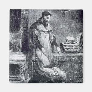 Imán Fausto en su estudio, del Fausto de Goethe, 1828,