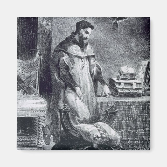 Imán Fausto en su estudio, del Fausto de Goethe, 1828,  (Frente)