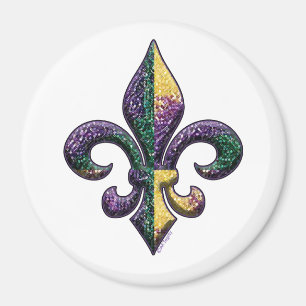 Imán Faux Beaded Fleur de lis