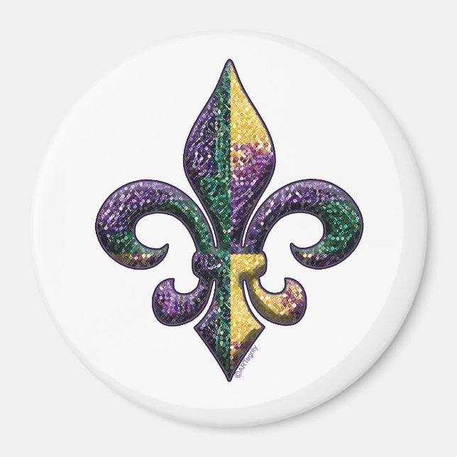 Imán Faux Beaded Fleur de lis (Frente)