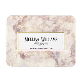 Imán Faux Gold Marble Business Card Magner