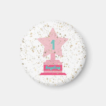 Faux Gold Pink Verde azulada Trophy Stars Girly Mo