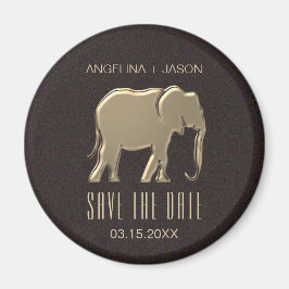 Imán Faux Gold Wedding Save The Date Invitation