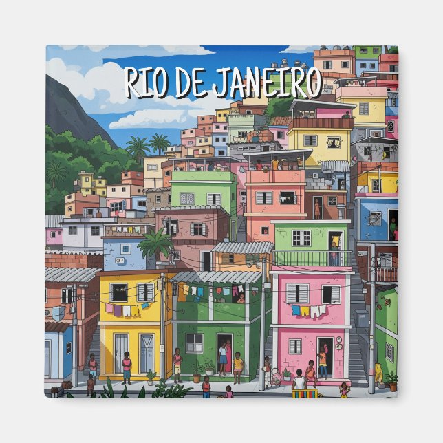 Imán Favelas en Río de Janeiro (Frente)