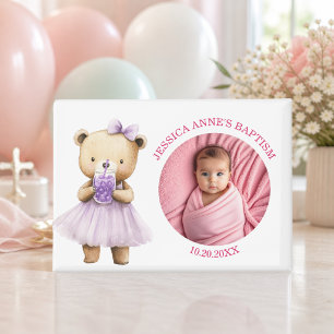 Imán Favor de Bautizo de Niña con Foto Especial