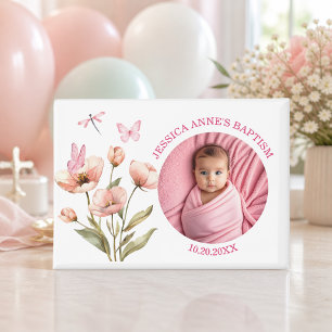 Imán Favor de Bautizo de Niña con Foto Especial