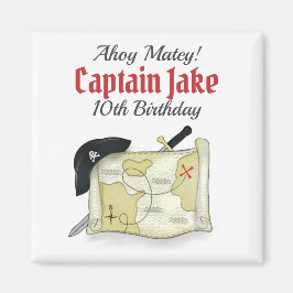 Imán Favor de cumpleaños Mapa del tesoro de piratas