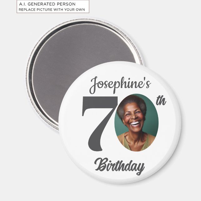 Imán Favor de foto de cumpleaños número 70 en negrita (Subido por el creador)
