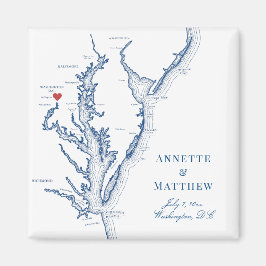 Imán Favor de la boda de destino de Washington DC