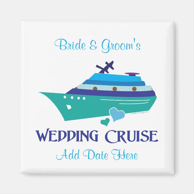 Imán Favor del crucero de bodas (Frente)