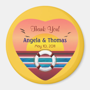 Imán Favor personalizado boda de la travesía