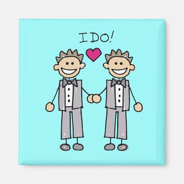 Imán Favores de la boda gay (Frente)