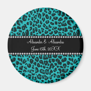 Imán Favores del boda del modelo del leopardo de la