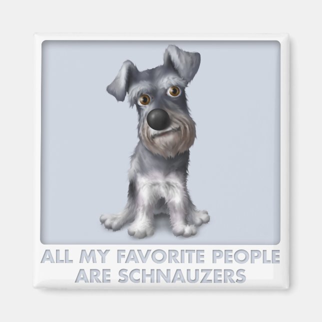 Imán Favorito de Schnauzer (Frente)