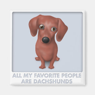 Imán Favorito del Dachshund (Brown)