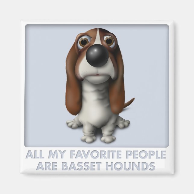Imán Favorito del enlace basset (Frente)