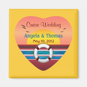 Imán Favorito Personalizado de Boda de crucero