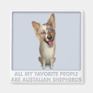 Imán Favorito rojo australiano del pastor de Merle